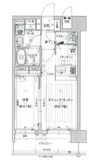 プレサンス梅田北ザ・ライブの間取り画像