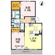 モンクールK＆Mの間取り画像