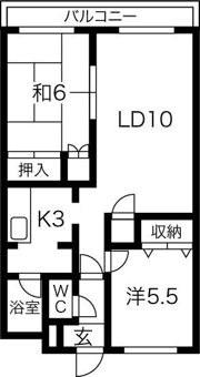 ドミール幸・Ⅲの間取り画像