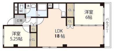 ミモザ 南の間取り画像