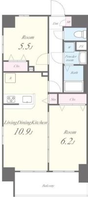 ライツ福助の間取り画像