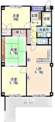 アカンサス二番館の間取り画像