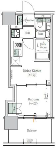 ONE ROOF RESIDENCE NISHINIPPORIの間取り画像