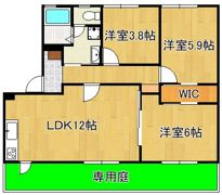 カレッジヒルズ A棟の間取り画像