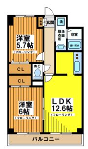 レジデンスミヤビの間取り画像