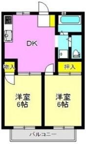 三山ハイツ Ⅲの間取り画像