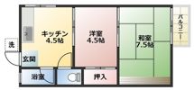 リバティーアパートの間取り画像