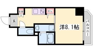 レジデンス三宮東グルーブの間取り画像