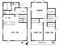 バルールKの間取り画像