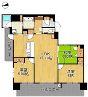 リヴィエール八幡駅前ヴェリエ 801号室の間取り画像