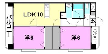パレス・デン歩行町の間取り画像