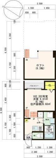 PROPSⅡの間取り画像