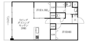 第二にきたつハイツの間取り画像