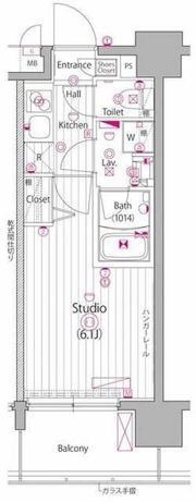 ガーラ・ステーション横濱阪東橋の間取り画像
