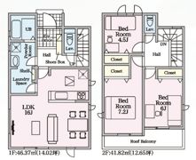 リナージュL 1号棟の間取り画像