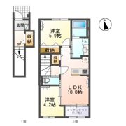 小信中島郷西新築アパートの間取り画像