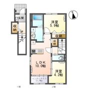 小信中島郷西新築アパートの間取り画像