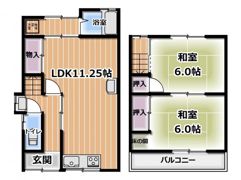 岡山東5丁目貸家の間取り画像