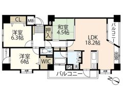 ラフィーヌ牛田本町の間取り画像