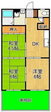 平原マンションの間取り画像