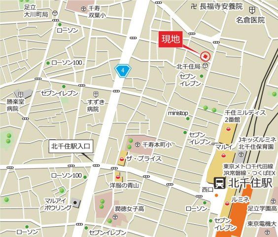 近くに施設あり