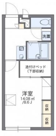 レオパレスフォーチュネイトの間取り画像