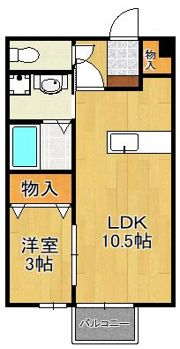 スクールサイド若藤の間取り画像