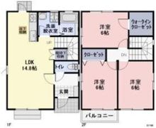 稲葉様戸建賃貸住宅A棟の間取り画像