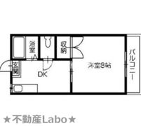 コーポ四番館アップルの間取り画像