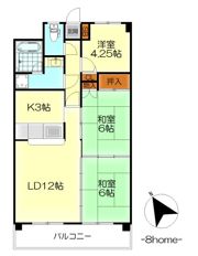 第3阿賀中央ハイツの間取り画像