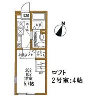 ハーミットクラブハウスマローネB棟の間取り画像
