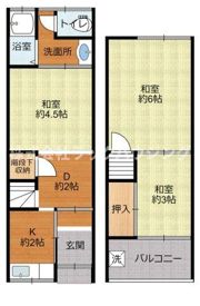 門真市本町テラスハウスの間取り画像