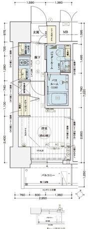 エステムコート新大阪?リンクスの間取り画像
