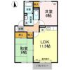 アビタシオン那賀川 B棟の間取り画像