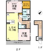 west hanabusaの間取り画像