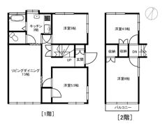 山田テラスハウスの間取り画像