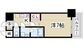 ファーストレジデンス三宮EASTの間取り画像