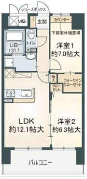 メロッソ梅北の間取り画像