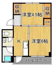 ビレッジハウス門司白野江1号棟の間取り画像