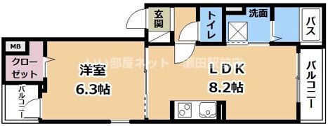 リベルテF・皐月の間取り画像