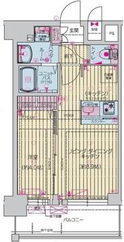 プレリス北巽駅前ラバルスの間取り画像