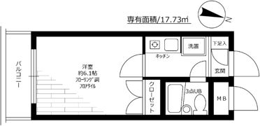 菱和パレス月島の間取り画像
