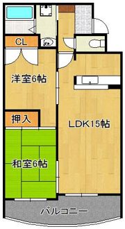 リバティハイツ朽網の間取り画像