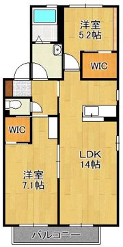 リバージュ石坪 A棟の間取り画像
