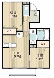 仮称）関野町1丁目賃貸住宅A棟の間取り画像