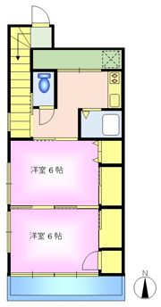 境橋コーポの間取り画像