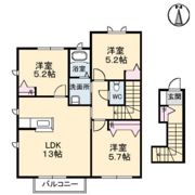 エール東原 B棟の間取り画像