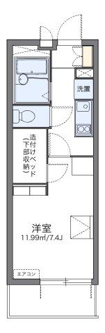 レオパレスクレールコートの間取り画像