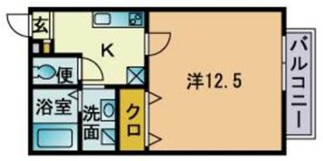 リースランド富士見5 B棟の間取り画像