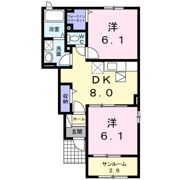 フルール・ソレイユ Ⅰの間取り画像